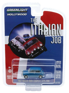GreenLight *HOLLYWOOD 28* THE ITALIAN JOB *BLUE* 1967 Austin Mini Cooper 1275