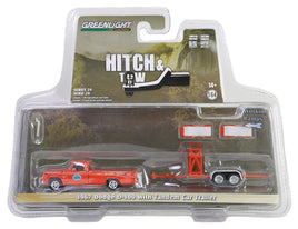 1:64 GreenLight *HITCH & TOW 29* MR NORM'S 1967 Dodge D-100 w/Car Trailer NIP