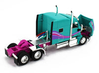 2023 DCP 1:64 *AQUA & BLACK* Peterbilt 579 & Utility 53' ROLL TARP TRAILER NIB