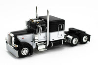 2023 DCP 1:64 *BLACK & WHITE* Peterbilt 389 Flattop w/QUAD AXLE Wilson Livestock