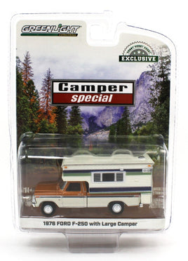 1:64 Greenlight *HOBBY EXCLUSIVE* Nectarine 1976 Ford F-250 Camper Special NIP