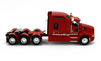 2023 DCP 1:64 *RED* Tri-Axle Kenworth T660 Aerodyne w/Magnitude Lowboy NIB