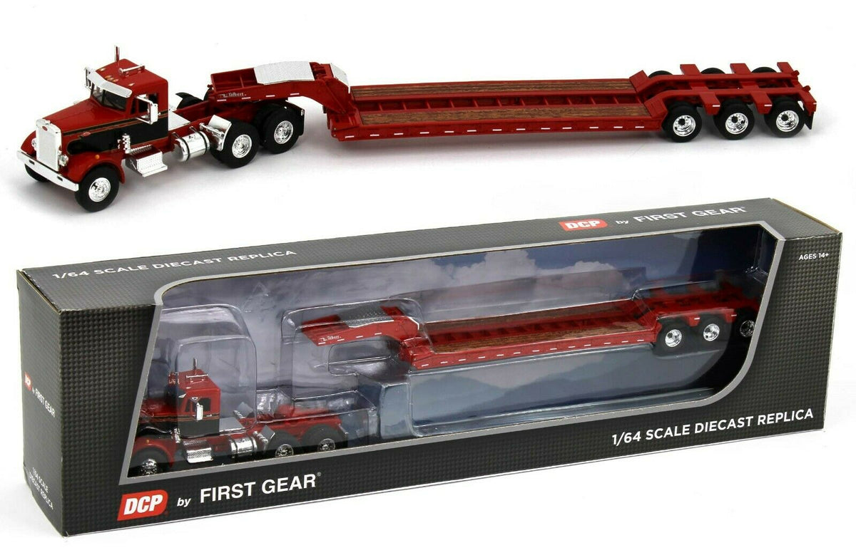 1ST GEAR DCP 1/64 SCALE PETERBILT 351 SMALL BUNK GRAY, RED