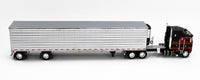 2023 DCP 1:64 BLACK & RED Kenworth K-100 COE w/53' CHROME Utility Reefer Trailer