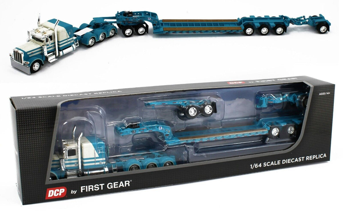2022 DCP 1:64 *AQUA BLUE* Peterbilt 389 Tri-Axle w/Magnitude