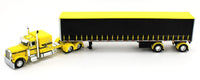 DCP 1:64 *YELLOW & BLACK* Peterbilt 379 63" w/53' Spread-Axle Tautliner Trailer