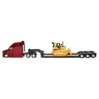 1:87 DIECAST MASTERS *CATERPILLAR CAT* Peterbilt 589 Semi w/Lowboy & D5M Dozer