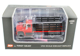 NEW 2021 1:64 DCP *RED & BLACK* GMC 6500 Tandem-Axle STAKEBED TRUCK  *NIB*