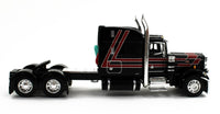 DCP 1:64 *BLACK & RED* Peterbilt 359 63" Mid-roof & Utility ROLL TARP TRAILER