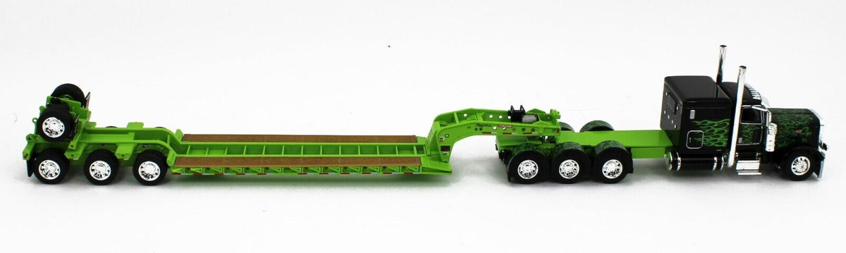 2022 DCP 1:64 *BLACK & LIME GREEN* Peterbilt 389 Tri-Axle w