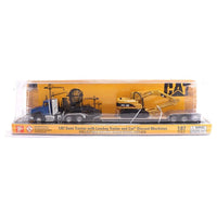 1:87 DIECAST MASTERS *CATERPILLAR CAT* CT660 Semi w/Lowboy & 315C Excavator