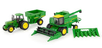 2022 ERTL 1:64 JOHN DEERE Harvest Set 7720 Combine 4555 Tractor & 500 Grain Cart