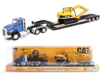 1:87 DIECAST MASTERS *CATERPILLAR CAT* CT660 Semi w/Lowboy & 315C Excavator