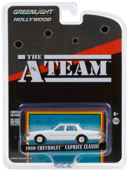 1:64 GreenLight *HOLLYWOOD THE A-TEAM* WHITE 1980 Chevrolet Caprice Classic NIP!