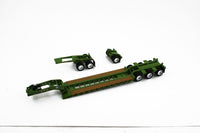 2023 DCP 1:64 *GREEN* Tri-Axle Kenworth W900L Aero Flattop w/LOWBOY & JEEP NIB