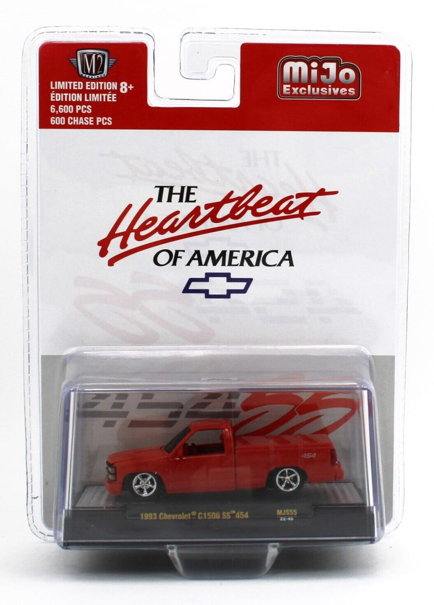 M2 ウォルマート限定 - 1993 シボレー C1500 2023 M2 MACHINES 1:64 MiJo *RED* 1993 Chevrolet C1500 SS 454