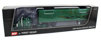 
              DCP 1:64 *GREEN & BLACK* Peterbilt 359 63" Mid-roof & Utility ROLL TARP TRAILER
            