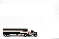 DCP 1:64 *BLACK CREAM Single Axle Peterbilt 359 36" Flattop 40' Vintage Trailer