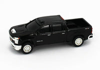 
              1:64 ERTL *BLACK* 2020 Chevrolet SILVERAD 2500 HD Truck w/GOOSENECK FLATBED NEW!
            