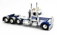 2023 DCP 1:64 *WHITE & BLUE* 389 Peterbilt & ERMC Hydra-Steer BRIDGE BEAM LOAD