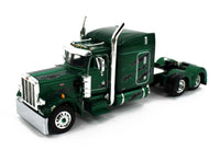 DCP 1:64 *GREEN & BLACK* Peterbilt 359 63" Mid-roof & Utility ROLL TARP TRAILER