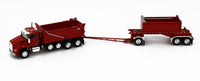 2022 DCP 1:64 *RED* Kenworth T880 Rogue Dump Truck & Transfer Dump Trailer NIB