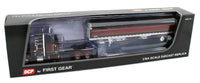 2023 DCP 1:64 *DARK RED  BLACK* Peterbilt 389 63" Flattop w/WILSON GRAIN TRAILER