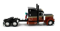 2023 DCP 1:64 *BLACK & ORANG* Peterbilt 379 63" Midroof w/CHROME Polar Tanker