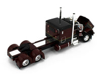 2023 DCP 1:64 *DARK RED  BLACK* Peterbilt 389 63" Flattop w/WILSON GRAIN TRAILER