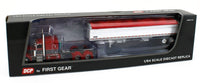 2023 DCP 1:64 *RED & GRAY* Peterbilt 389 63" Flattop w/WILSON GRAIN TRAILER