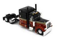 2023 DCP 1:64 *BLACK & ORANG* Peterbilt 379 63" Midroof w/CHROME Polar Tanker