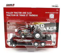 2024 ERTL 1:64 CASE IH *SHED SHAKER* TRACTOR PULLER* w/PULLING SLED SET NIP