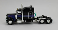 
              DCP 1:64 *BLACK & BLUE* Peterbilt 389 63" Midroof Container Trailer & Containers
            