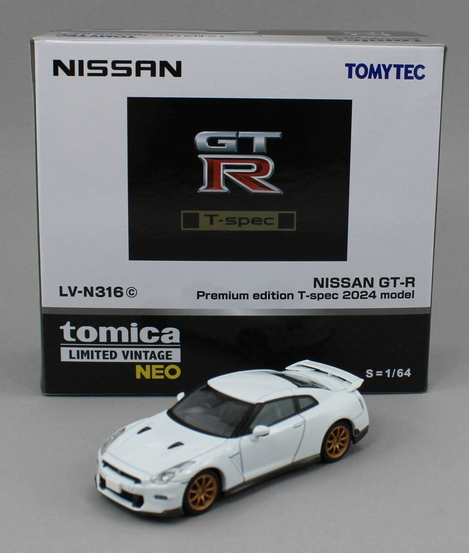 TOMICA LIMITED VINTAGE NEO - WHITE - LV-N316 Nissan GT-R T-Spec