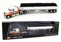 
              DCP 1:64 *WHITE & ORANGE* FORD LTL 9000 Flattop & Wilson Grain Trailer *NIB*
            