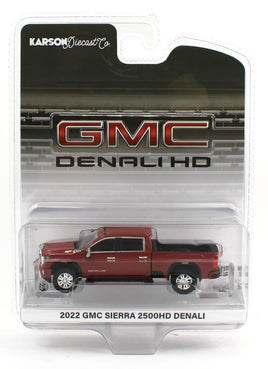 1:64 GreenLight *RED* 2022 GMC Sierra 2500HD Denali Crew Cab Pickup *NIP*