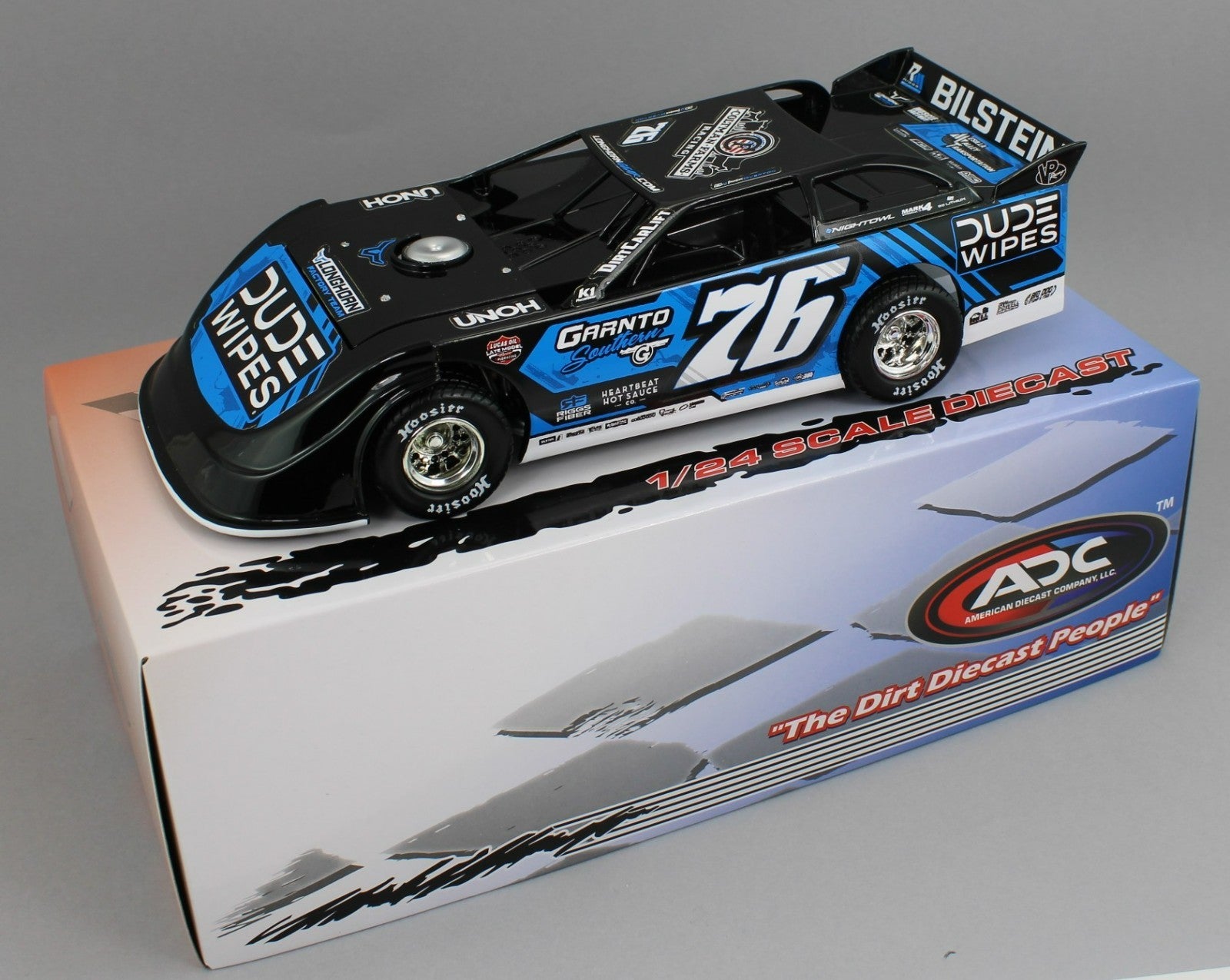 2025 ADC 1:24 Dirt Late Model *BRANDON OVERTON* #76 Dude Wipes