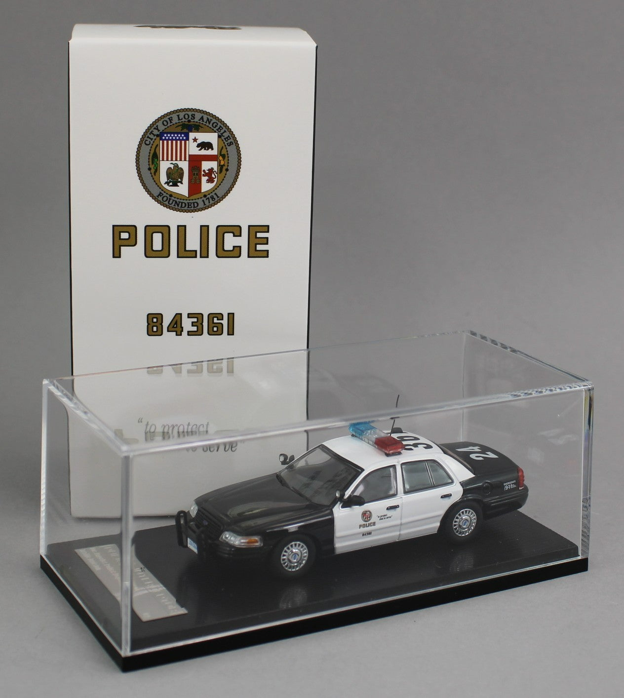 1:64 *ROLLIN DIECAST* Los Angeles Police Dept FORD CROWN VICTORIA