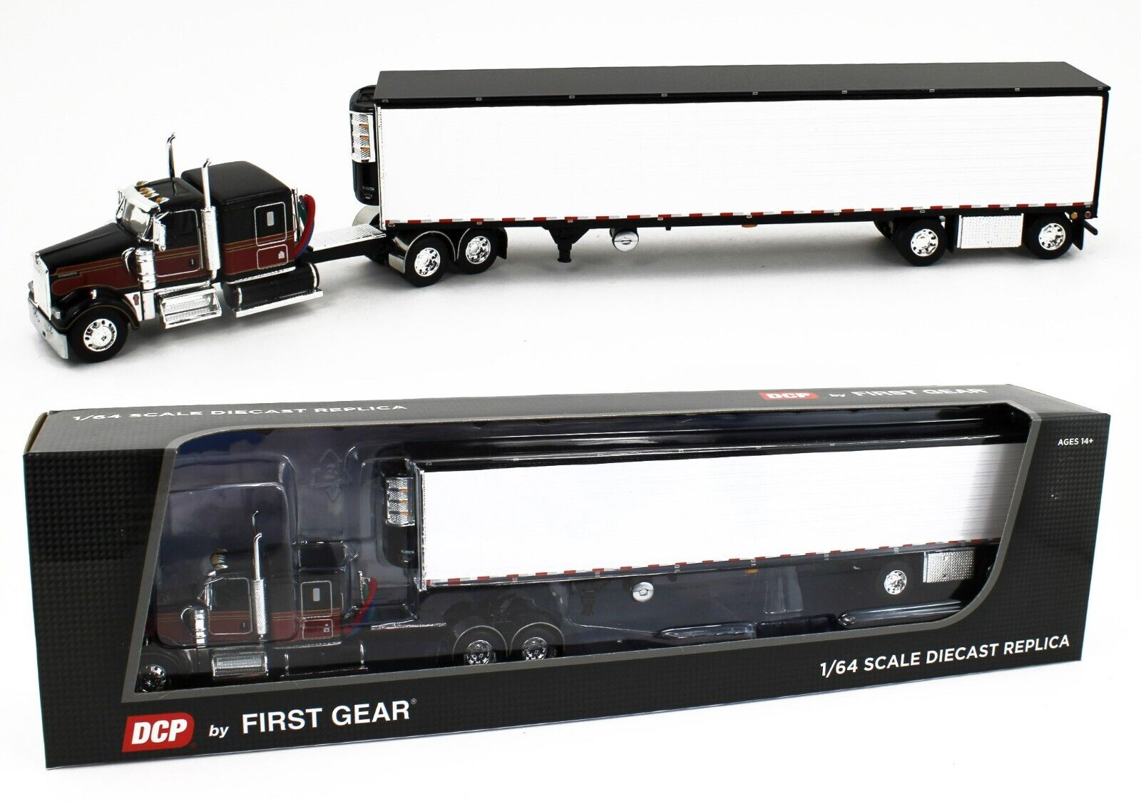 ワン4444ページ 1/64 Red/Black Peterbilt 379 Tractor with Wilson Spread Axle