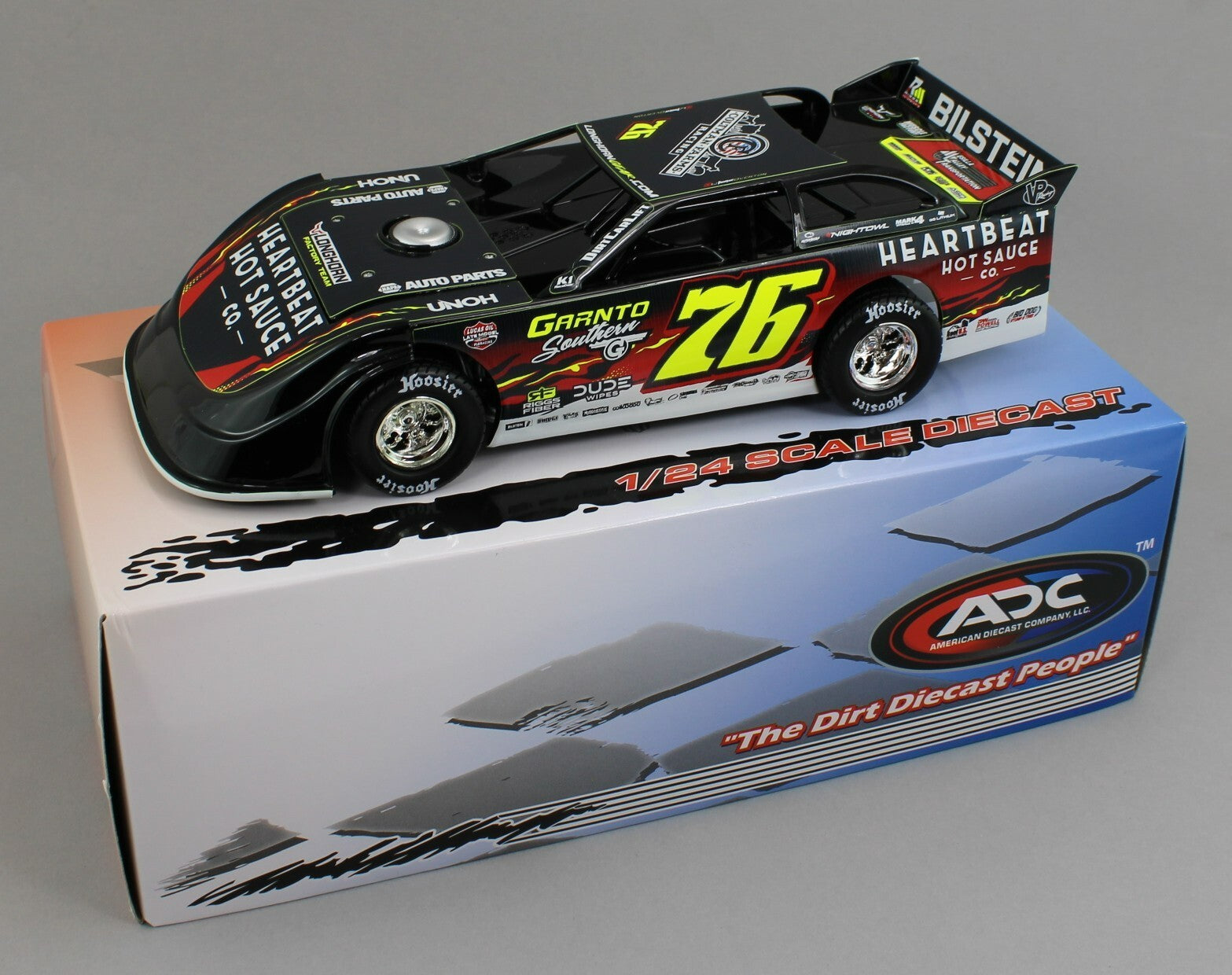 2025 ADC 1:24 Dirt Late Model *BRANDON OVERTON* #76 Heartbeat