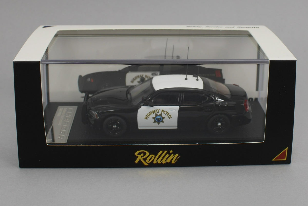 Voiture Miniature Dodge Charger Police 2008 - Modèle 1/64 Par Rollin - Neuf En Boîte