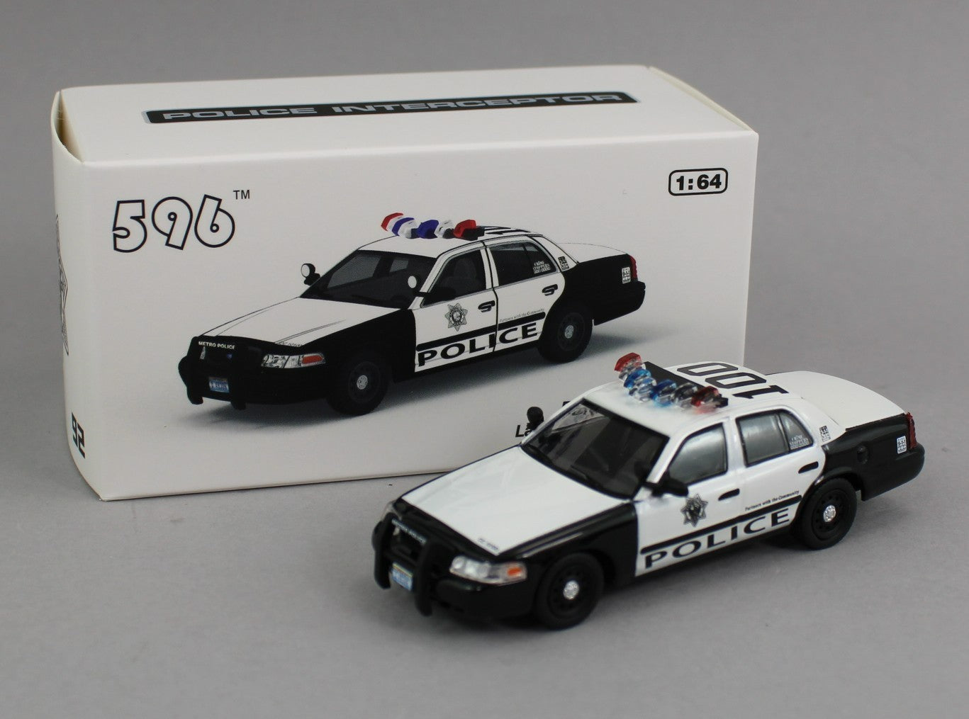 1:64 *596 DIECAST* Las Vegas, NV Police Dept Ford Crown Victoria