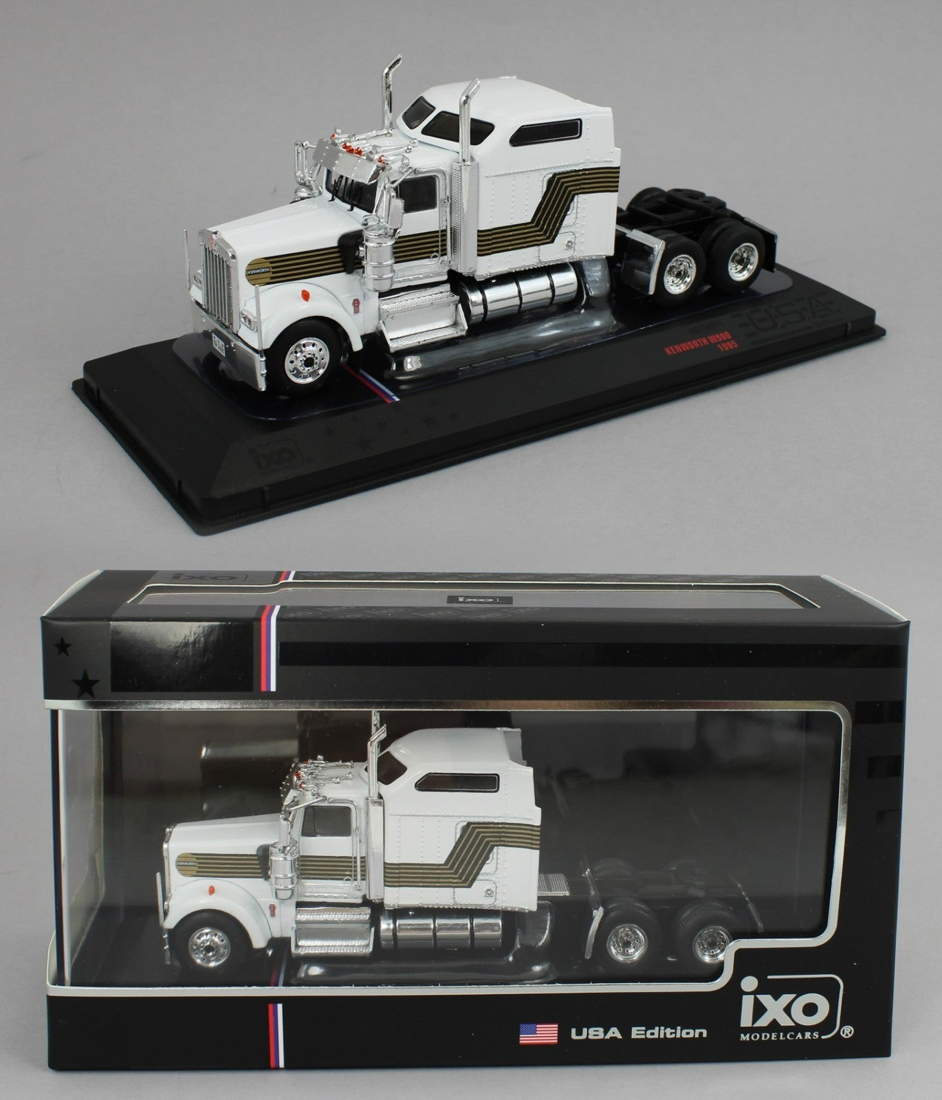  トレーラー模型 ホワイト 1:64 IXO Models *WHITE James Bond 007* Kenworth W900 Semi Truck