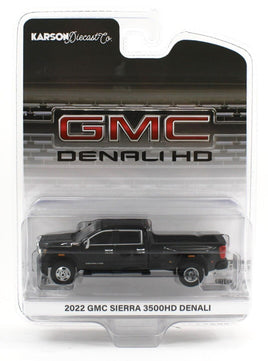 1:64 GreenLight *BLACK* 2022 GMC Sierra 3500HD Denali Crew Cab DUALLY *NIP*