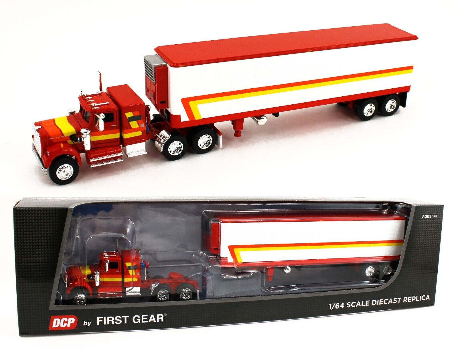DCP 1:64 *RED* Western Star 4900 w/Mercury Sleeper & Vintage