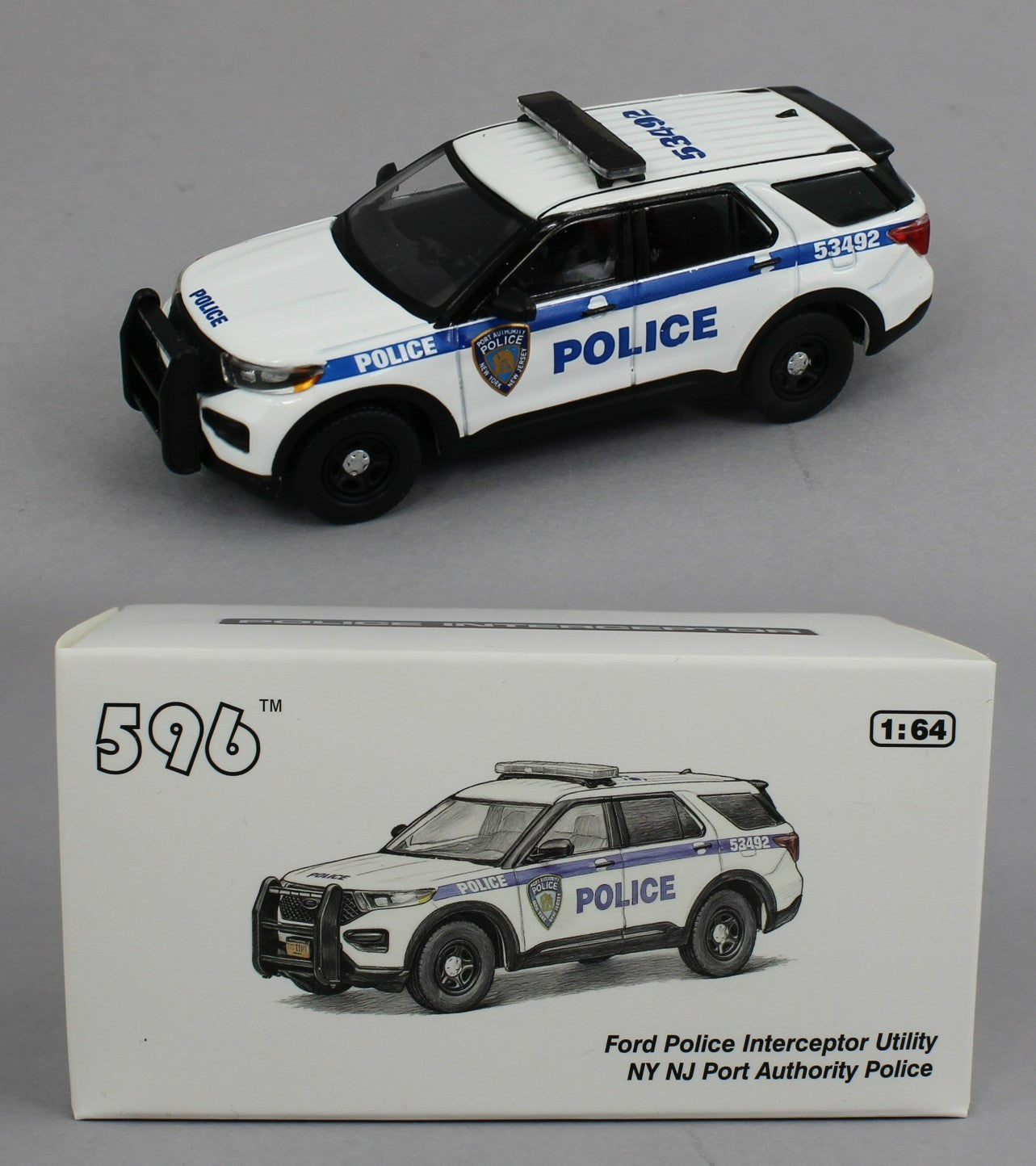 1:64 *596 DIECAST* NY NJ PORT AUTHORITY Ford Police Interceptor
