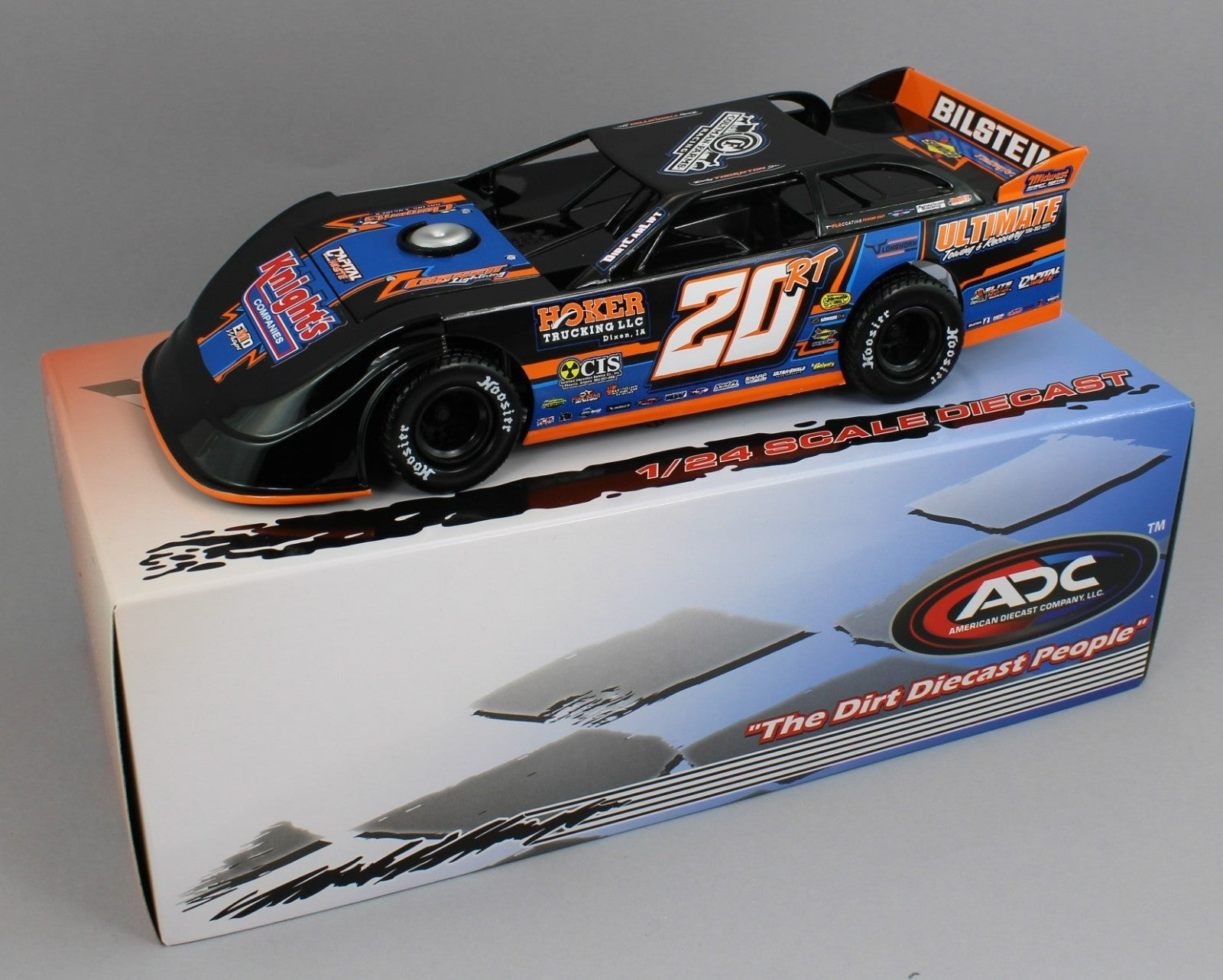 2025 ADC 1:24 Dirt Late Model *RICKY THORNTON JR* #20rt BLACK