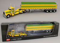 
              DCP 1:64 *YELLOW & GREEN* Peterbilt 379 Day Cab & LODE KING GRAIN TRAILER *NIB*
            