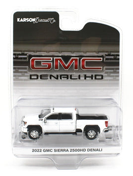 1:64 GreenLight *WHITE* 2022 GMC Sierra 2500HD Denali Crew Cab Pickup *NIP*