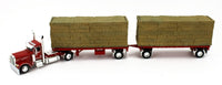 
              DCP 1:64 *RED* Peterbilt 389 w/Utility Dual 28½’ Hay Flatbed Trailers & Load
            